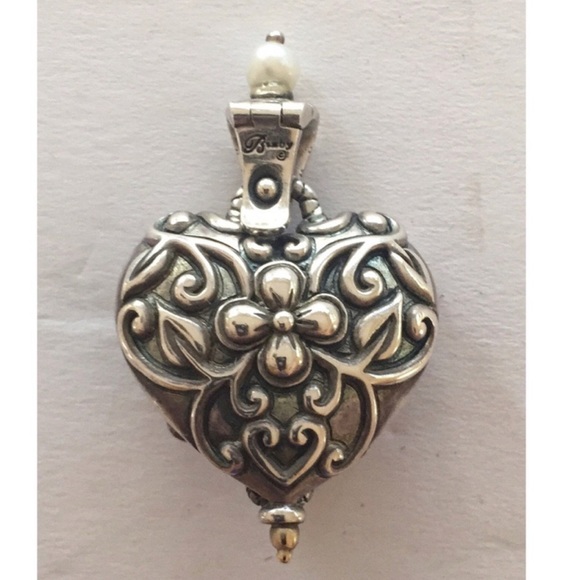 Barbara Bixby Reversible Heart ♥️ Necklace Enhancer ,925 & 18k !!!! - Picture 3 of 12